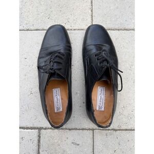 Werner Kern Tanzsport Mens Black Leather Ballroom Dance Shoes Italy Size 8.5